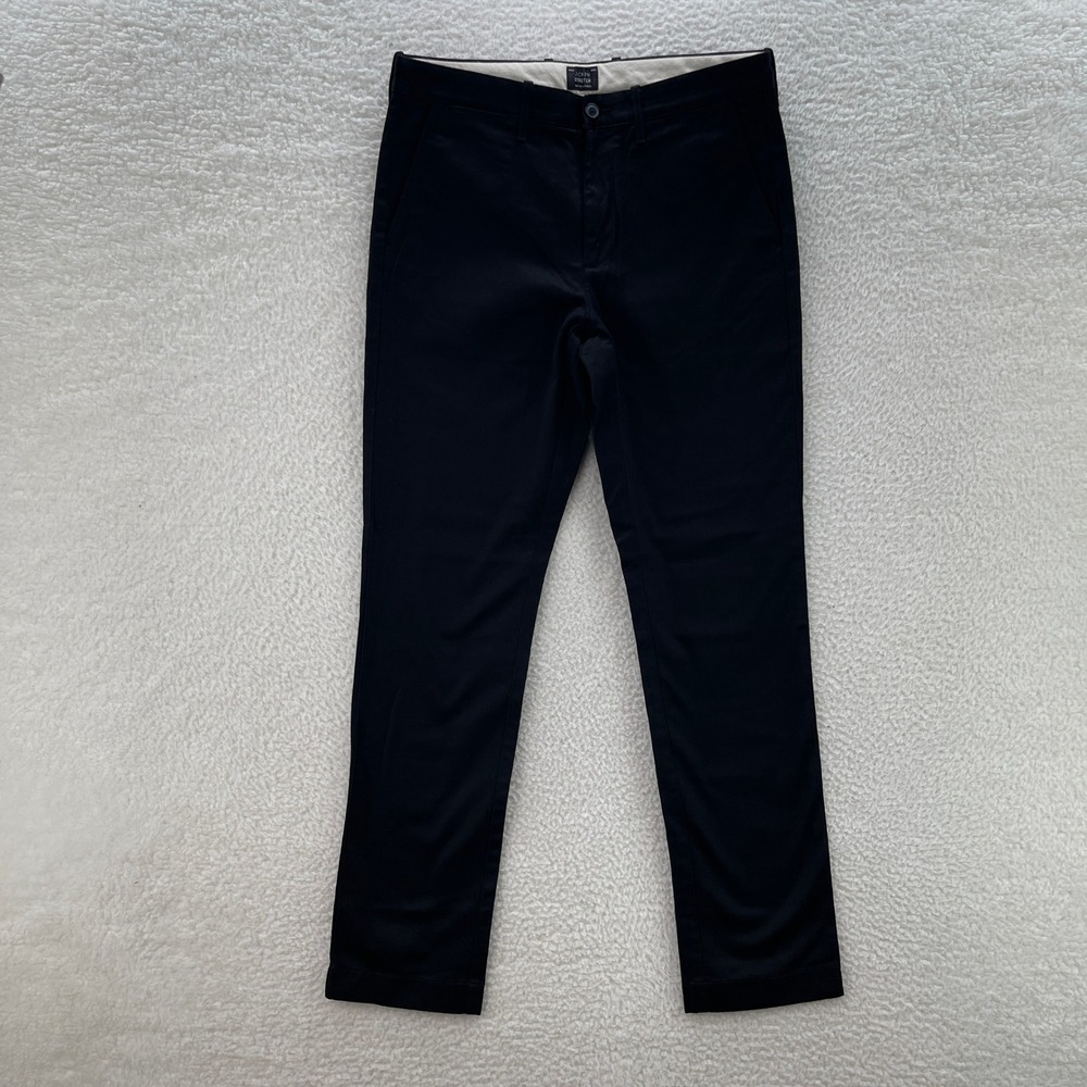 J Crew Chino Pants Men 32x32* Black 770 Straight Fit Preppy Office Luxury Casual